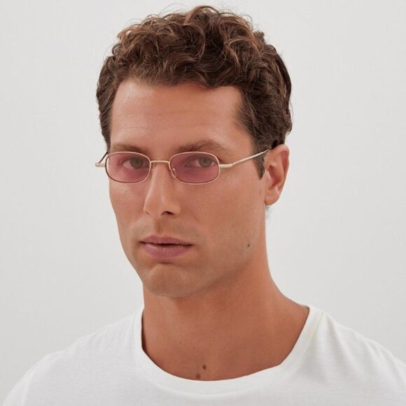 NEW GUCCI GG1648S 005 GOLD PINK SUNGLASSES - Picture 3 of 11